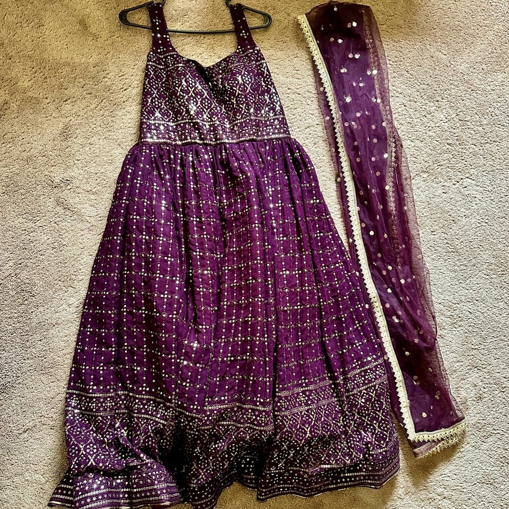 Beautiful purple Indian anarkali size 4/6